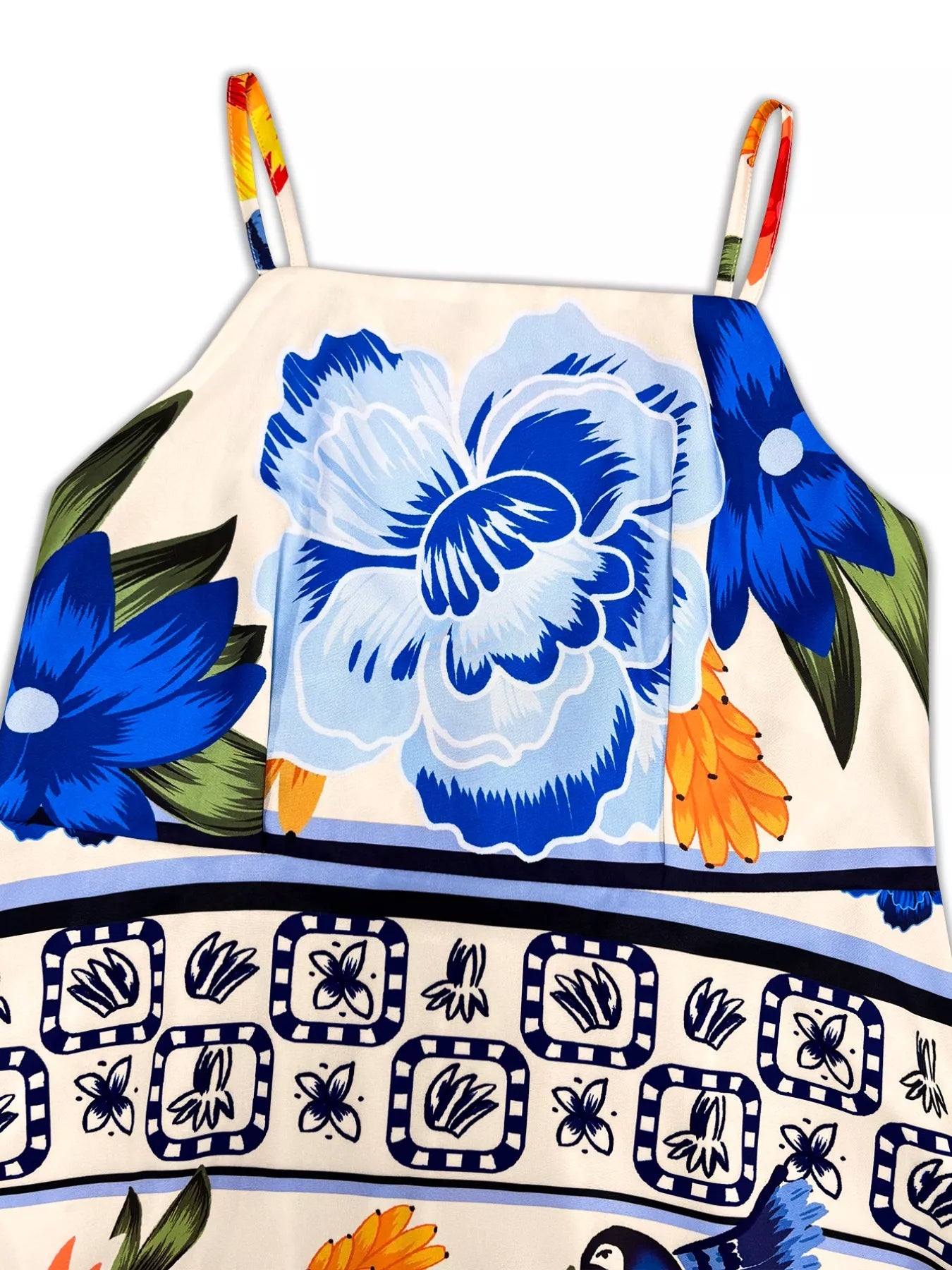 Sarah Express Women's Plus Size Floral Print Spaghetti Strap Maxi Dress