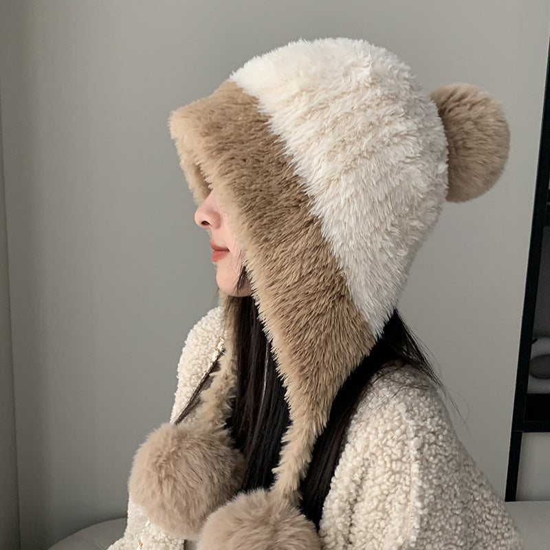 Sarah Express Women's Fleece Lined Knit Beanie Hat with Pom Pom
