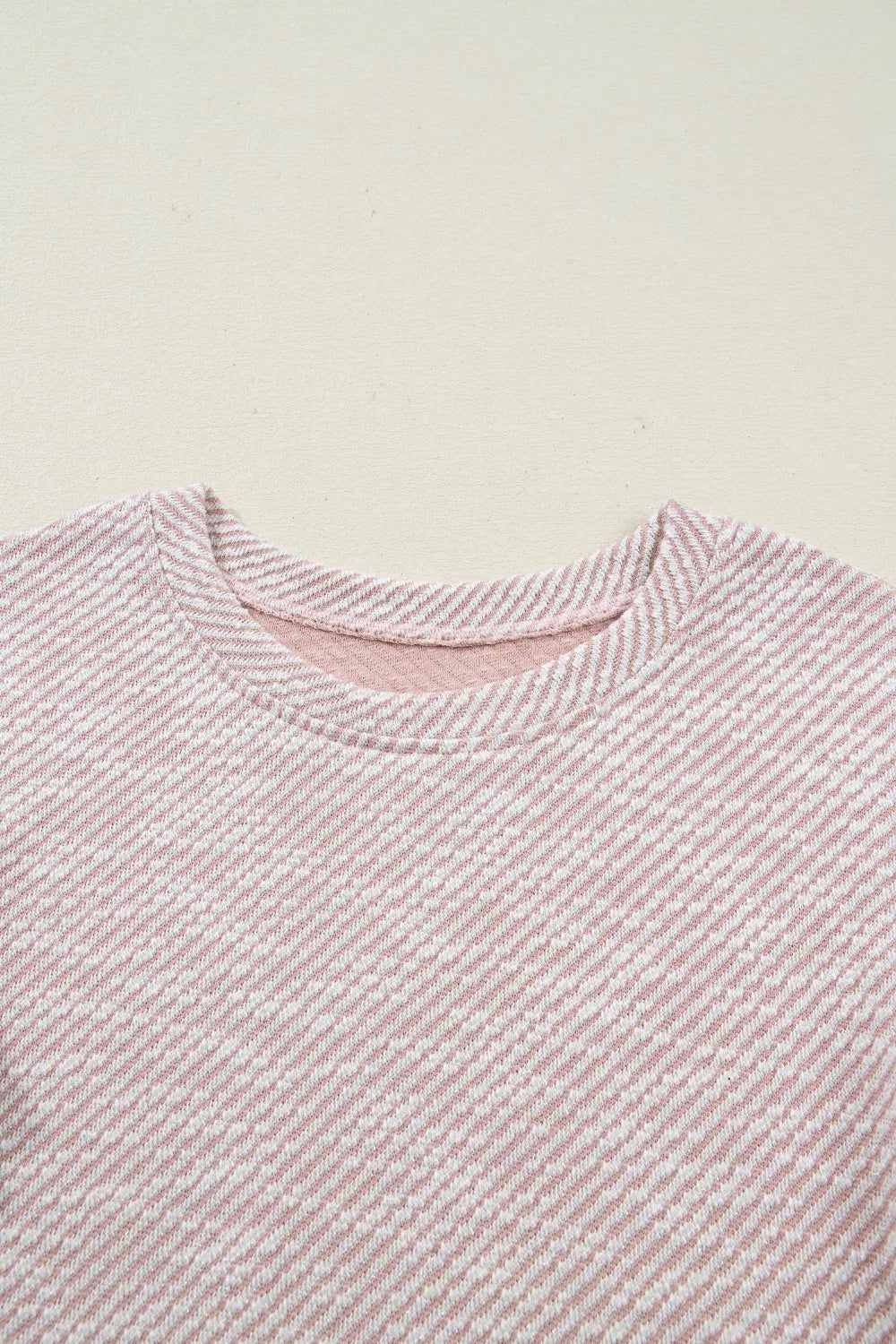 Sarah Express Women's Twilled Print Lace Trim Ruffled Short Sleeve Blouse