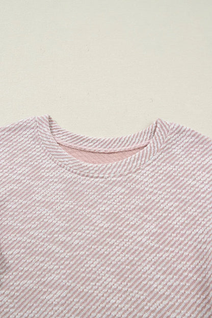 Sarah Express Women's Twilled Print Lace Trim Ruffled Short Sleeve Blouse