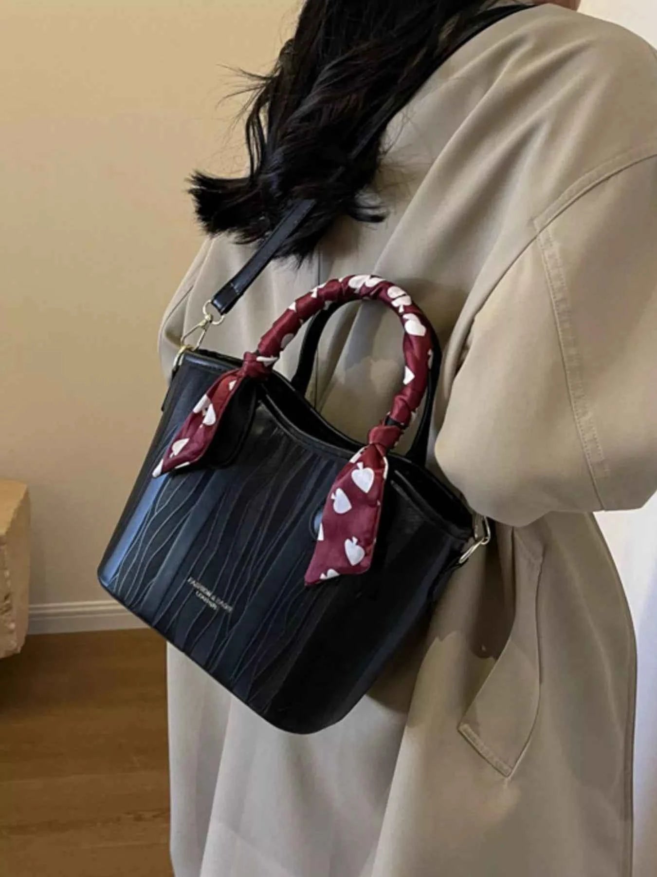 Sarah Express Women's Top Handle Crossbody Bag - Medium PU Leather Handbag