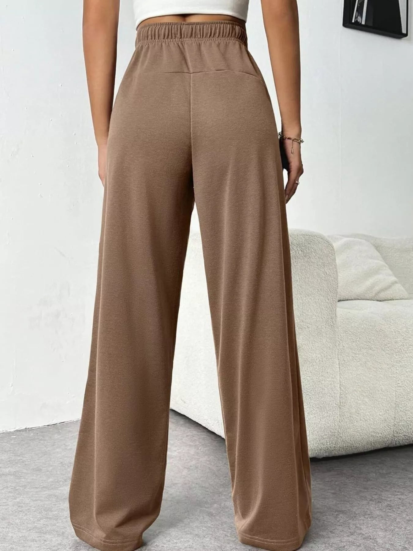 Trendsi Women's Drawstring Wide Leg Pants