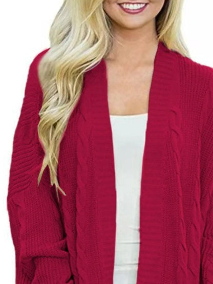 Sarah Express Women's Chunky Knit Open Front Cardigan - Cozy Oversized Plus Size Sweater