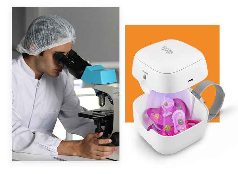 Sarah Express UV Pacifier Sterilizer Box - Baby Pacifier Sanitizer Storage Case with LED Disinfection