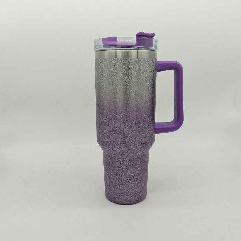Sarah Express Stainless Steel Vacuum Insulated Water Bottle - Large Capacity Double Layer Thermal Cup 27.5cm Gradient Purple