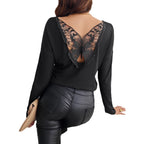 Sarah Express Women's Ribbed Batwing Sleeve Long Sleeve Top Pullover