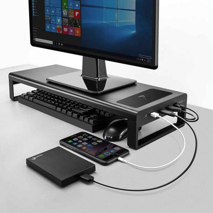 Sarah Express Aluminum Wireless Charging Keyboard Stand with USB 3.0 Hub
