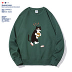 Sarah Express Women's Solid Color Graphic Print Hoodie Long Sleeve Casual Fall Winter Sweatshirt