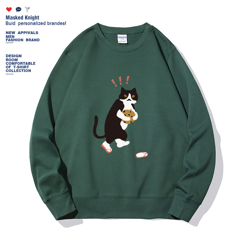 Sarah Express Women's Solid Color Graphic Print Hoodie Long Sleeve Casual Fall Winter Sweatshirt