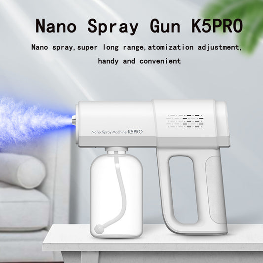 Sarah Express Nano Steam Disinfection Spray Gun - Wireless Handheld Sanitizer Sprayer with Blue Light Technology
