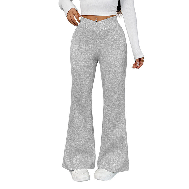 Sarah Express Women's Slim Fit Bootcut Trousers Viscose Blend Stretch Casual Pants