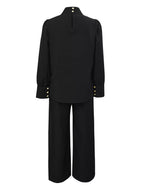 Sarah Express Women's High Neck Asymmetric Top and Pants Set