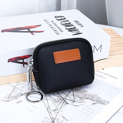 Sarah Express Mini Genuine Leather Wallet for Women – Slim Compact Bifold Card Holder Black