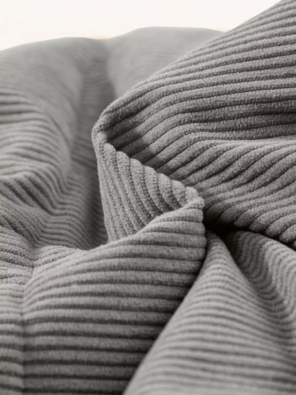 Sarah Express Women's Corduroy Stand Neck Zipped Puffer Vest