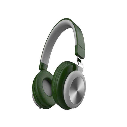 Sarah Express Wireless Bluetooth Gaming Headset with FM Radio & Memory Card Support - Over-Ear Headphones Green USB
