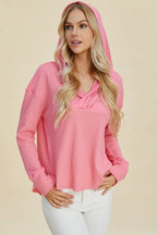 Sarah Express Women’s Plus Size High-Low Drop Shoulder Hoodie