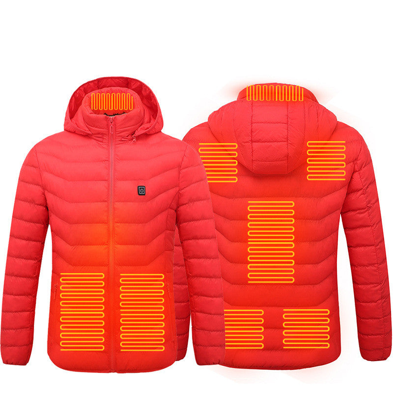 Sarah Express USB Heated Vest Jacket - Electric Thermal Heating Coat Winter Warmth Red Zone8