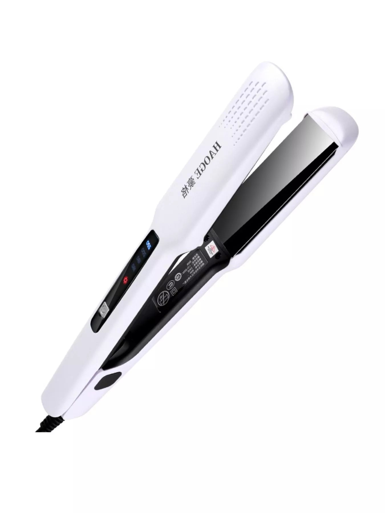 Sarah Express Portable Hair Straightener - 2-in-1 Curling & Straightening Iron Ivory