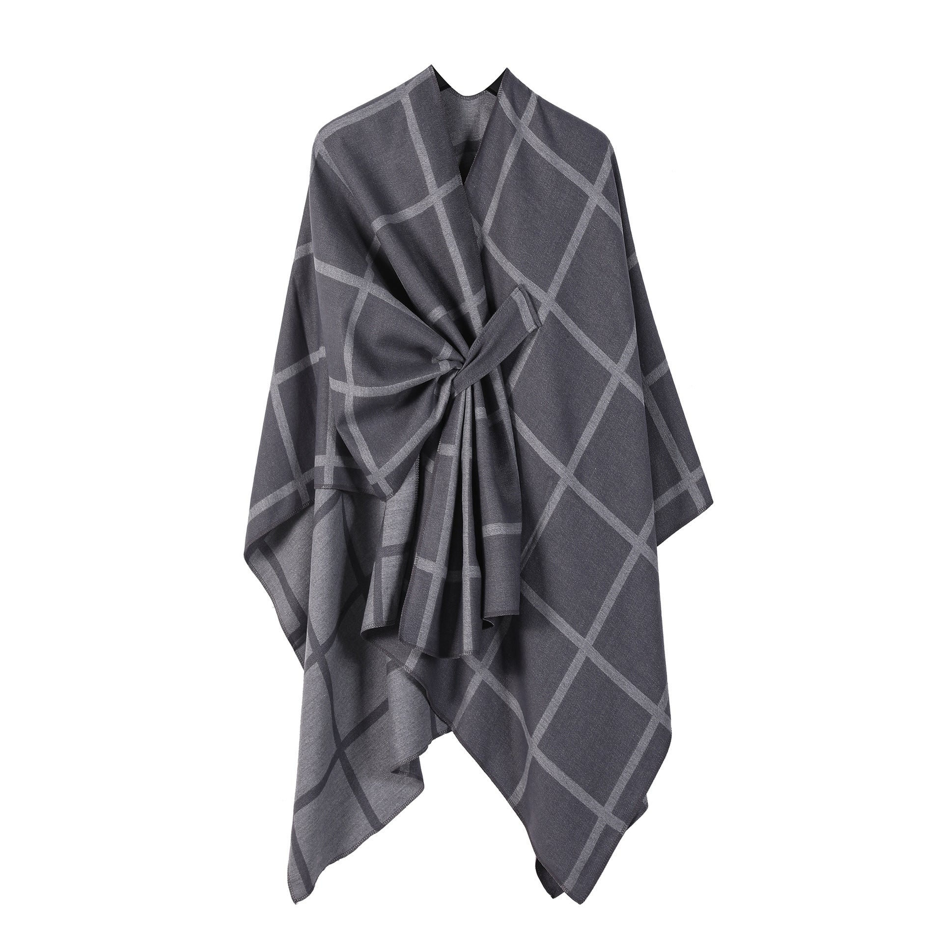 Sarah Express Women's Gingham Check Warm Scarf - Oversized Plaid Shawl Fall Winter Accessory