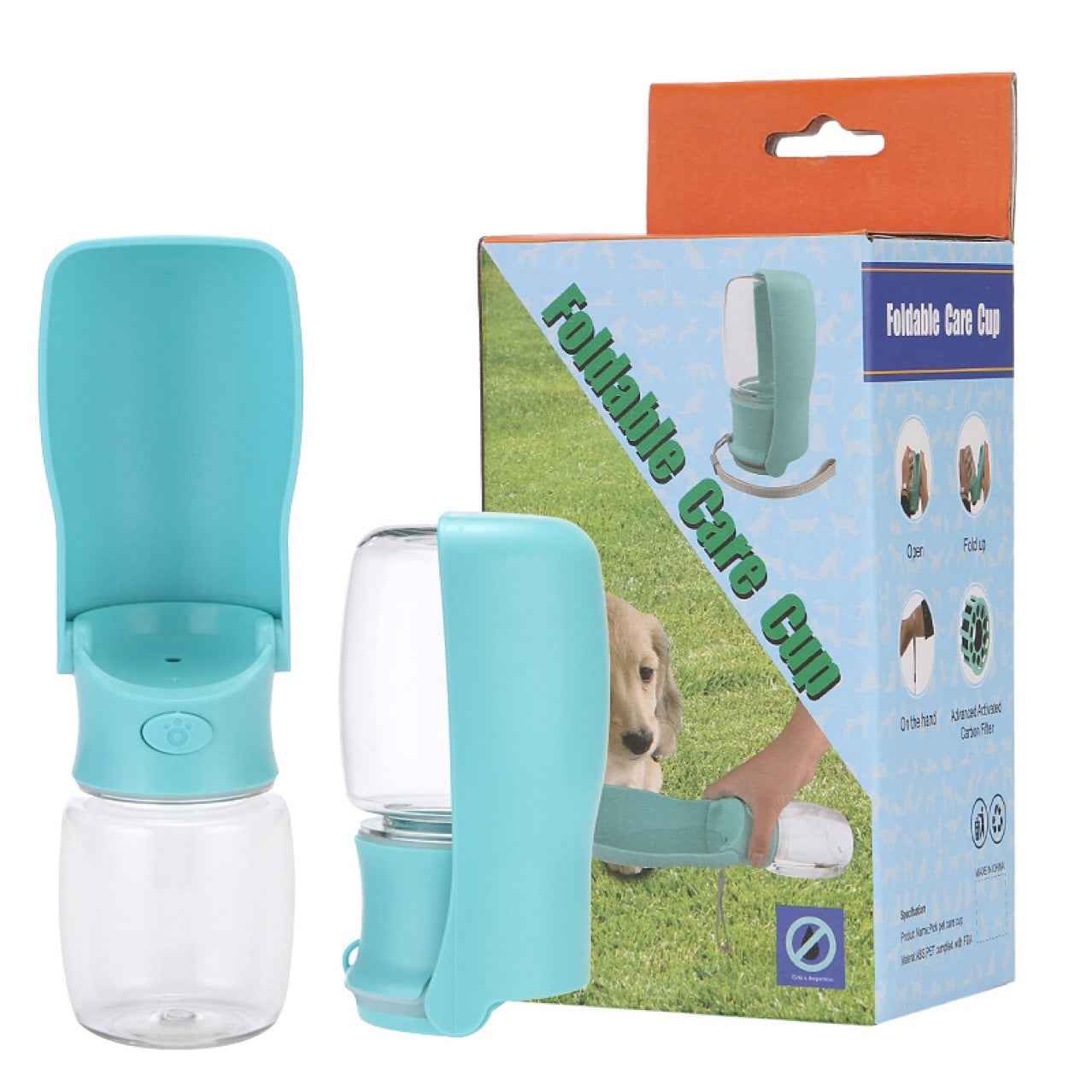 Sarah Express Portable Dog Water Bottle - Foldable Travel Pet Dispenser for Dogs & Cats