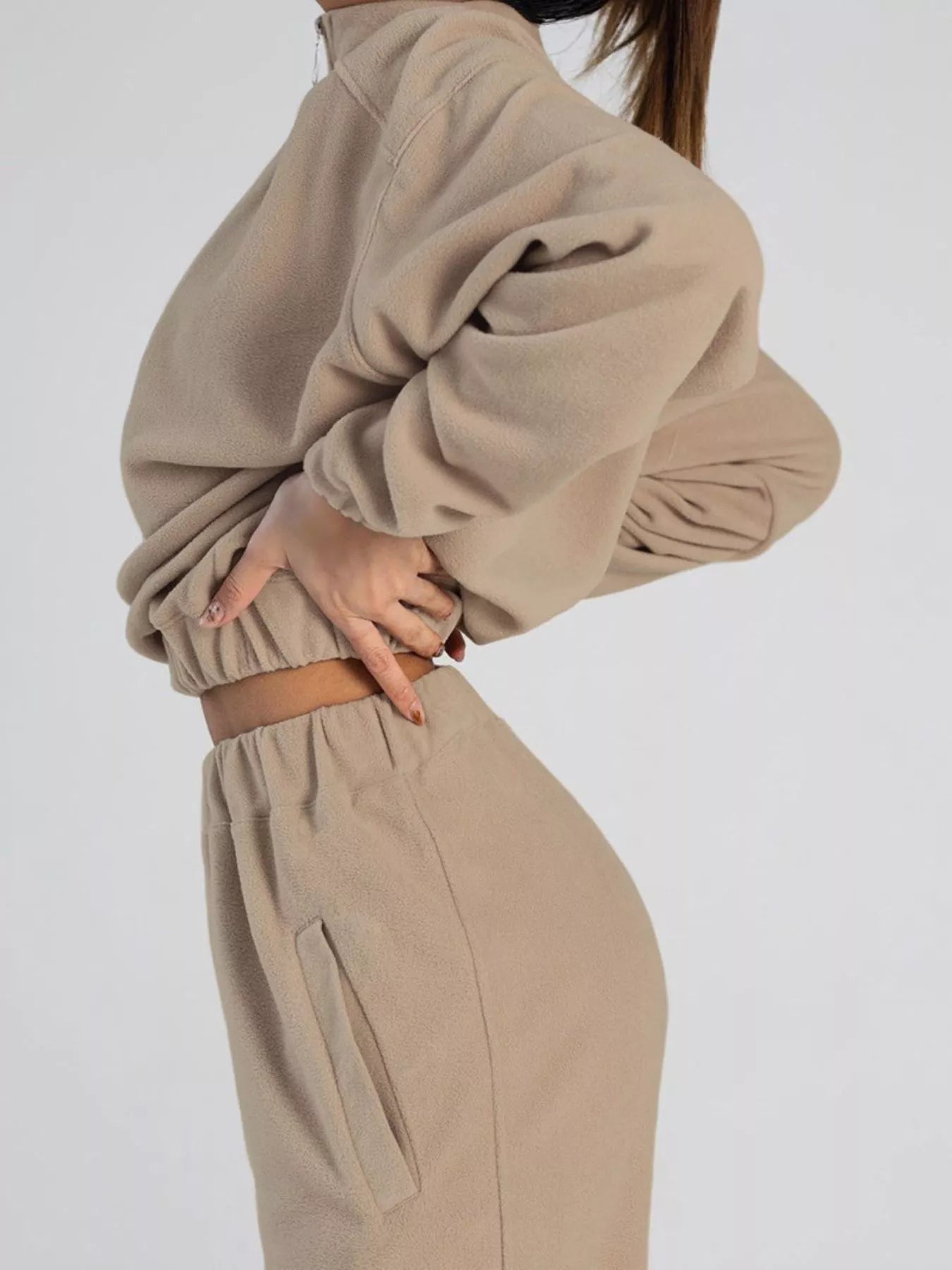 Sarah Express Women's Half Zip Sweatshirt and Pants Set