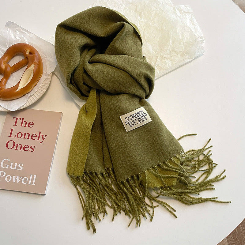Sarah Express Women's Double-Sided Cashmere-Feel Scarf Winter Warm Oversized Wrap Fall Winter Casual
