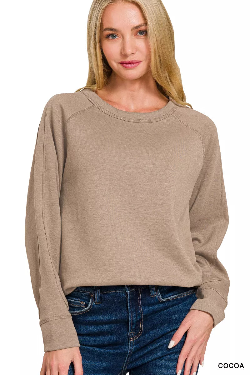 Sarah Express Women's Scuba Round Neck Sweatshirt