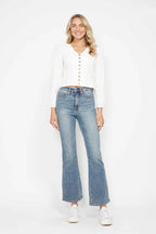 Sarah Express Women’s Plus Size Tummy Control Embroidered Bootcut Jeans