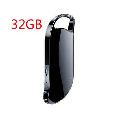 Sarah Express Digital Voice Recorder Keychain - Voice Activated Recording Device with MP3 Player Black 32GB