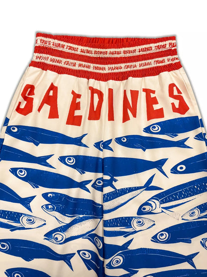 Sarah Express Women's Plus Size Printed Wide Leg Pants