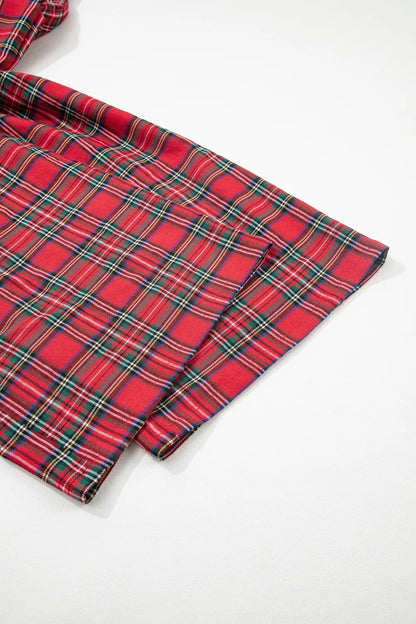 Sarah Express Women's Plaid Wide-Leg Pants