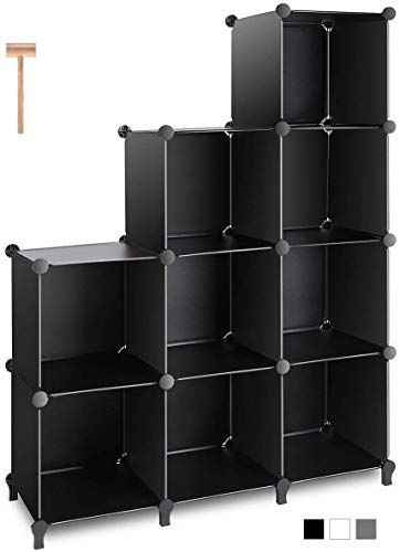 Sarah Express Modular Plastic Storage Organizer Rack - Multi-Grid Cube Shelving System