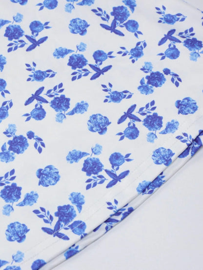 Sarah Express Women's Floral Print Tie Strap Bodycon Maxi Dress