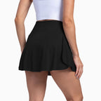 Sarah Express Women's Yoga Skort Athletic Shorts with Skirt Overlay Moisture-Wicking Active Wear