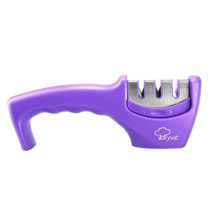 Sarah Express Premium Diamond Tungsten Steel Knife Sharpener - Professional Kitchen Blade Sharpening Tool Purple 1
