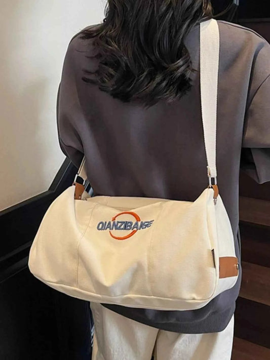 Canvas Duffel Bag with Adjustable Shoulder Strap