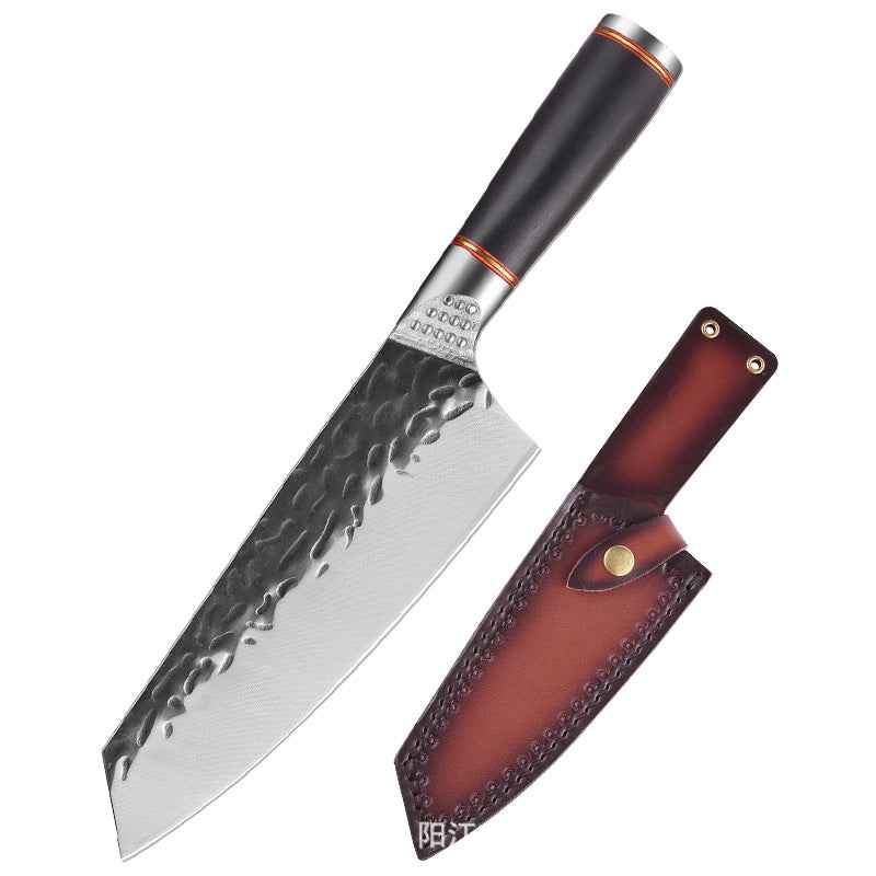 Sarah Express Premium Forged Damascus Pattern Chef Knife - Professional Stainless Steel Kitchen Cutlery Cutting Knife Sleeve