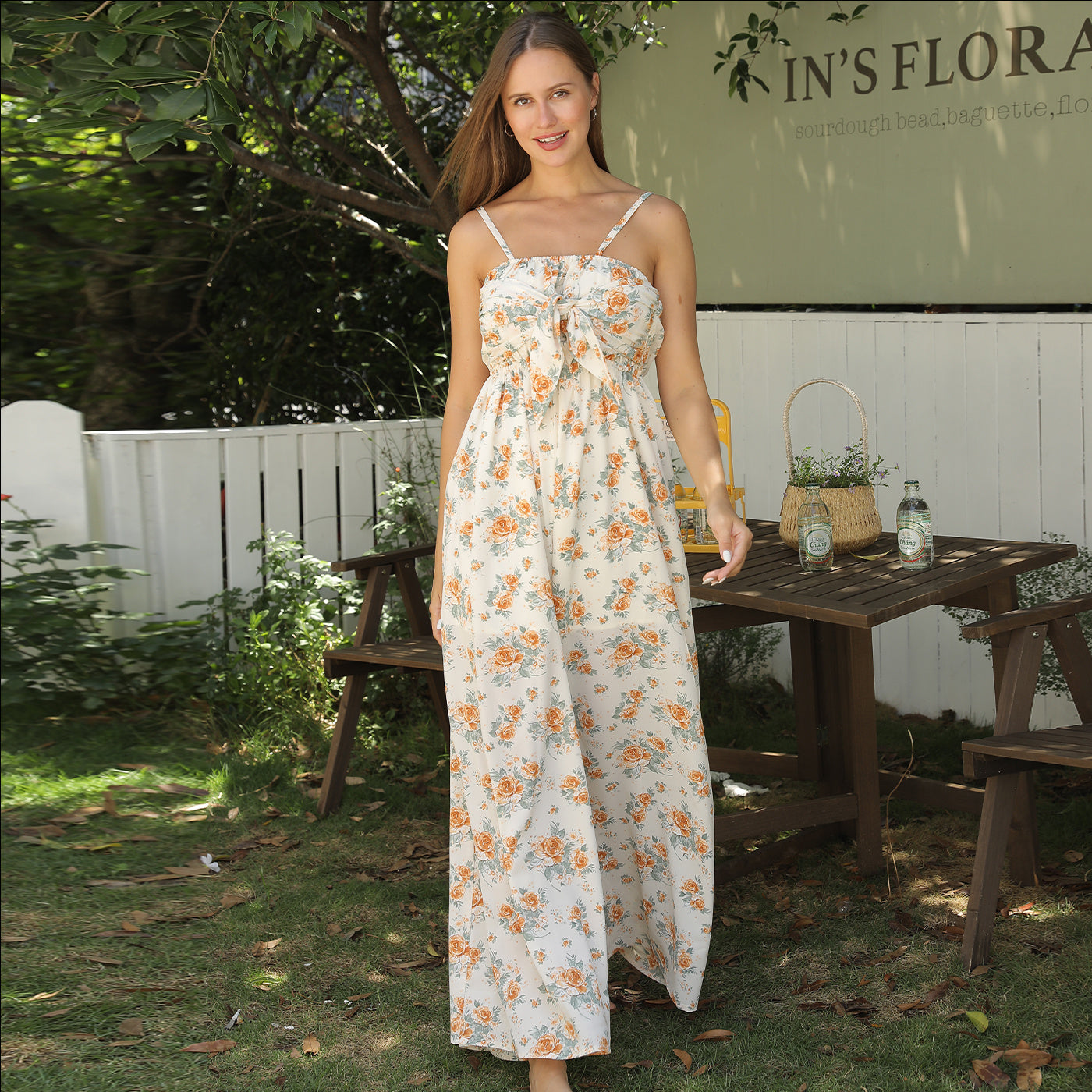 Sarah Express Women's Printed Maxi Dress Casual Short Sleeve Polyester