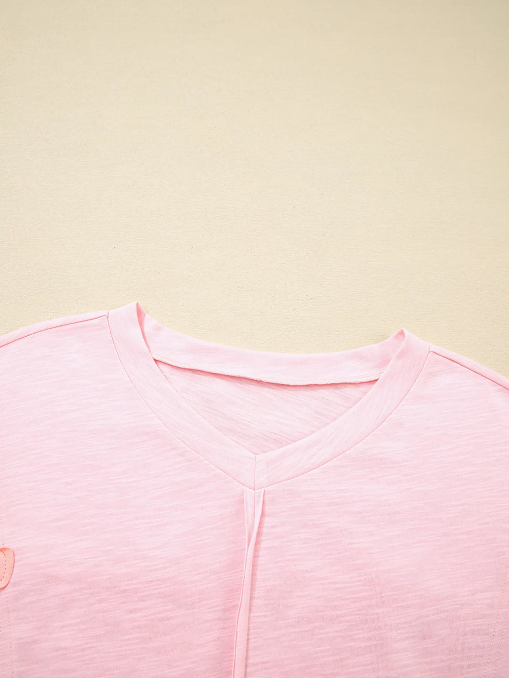 Sarah Express Women's Flower Patched Exposed Seam Oversized T Shirt