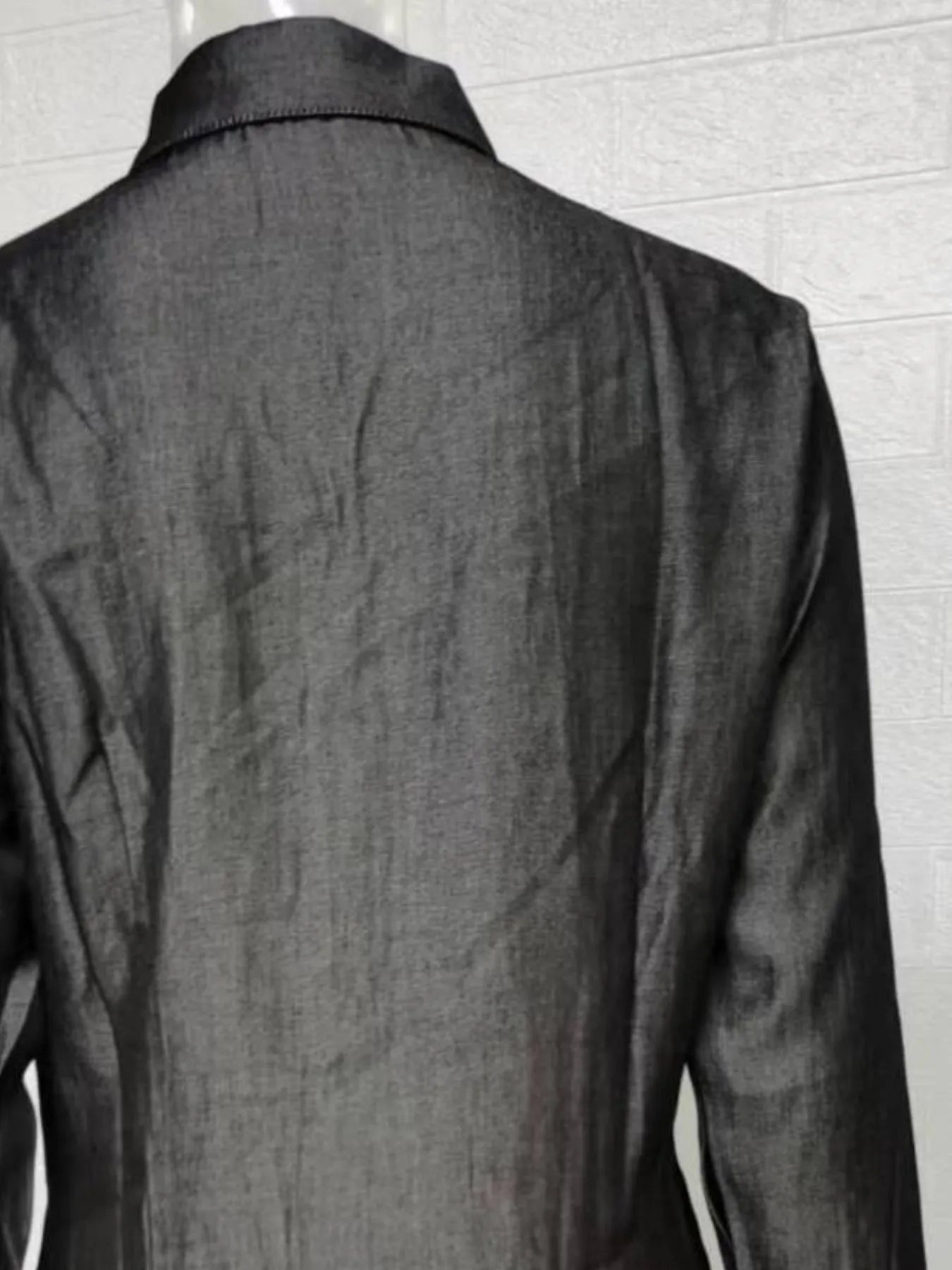 Sarah Express Women's Button-Down Maxi Denim Dress