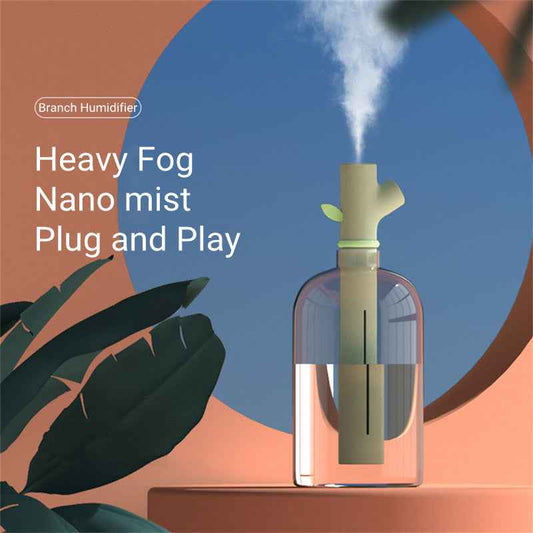 Sarah Express Portable USB Air Humidifier - Mini Ultrasonic Cool Mist Maker with Branch Design for Home & Office