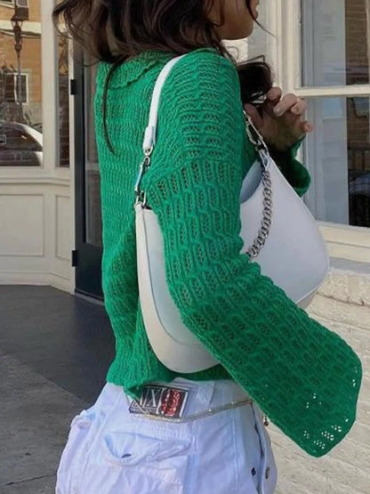 Sarah Express Women's Knit Button-Down Cardigan