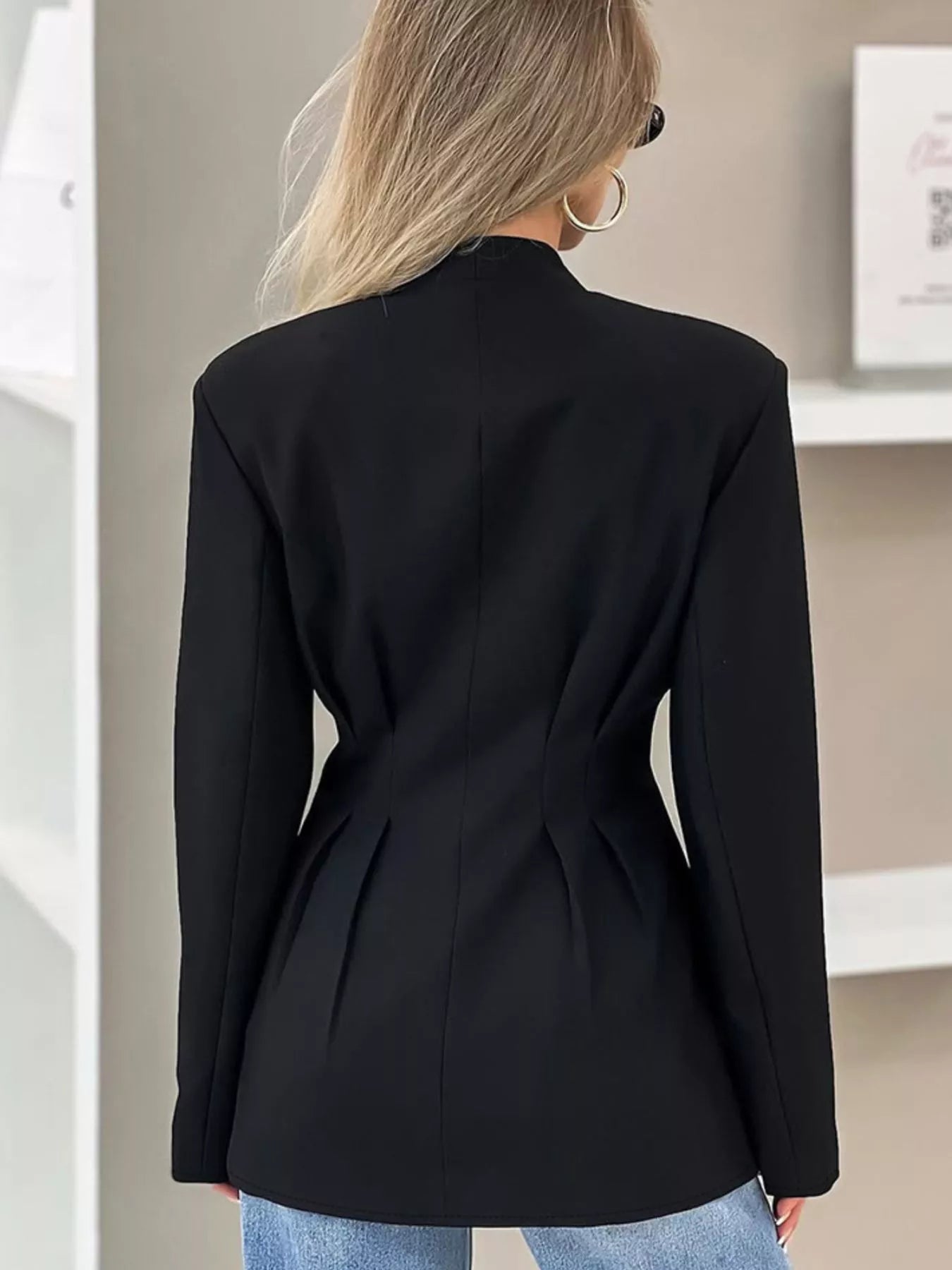 Sarah Express Women's Fitted Button-Down Jacket