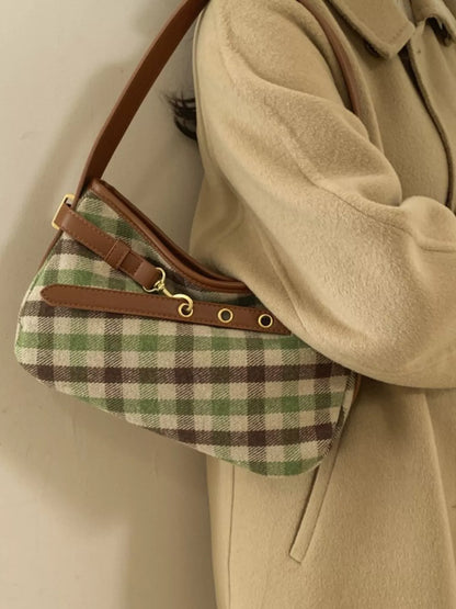 Sarah Express Women's Plaid Pattern Shoulder Bag