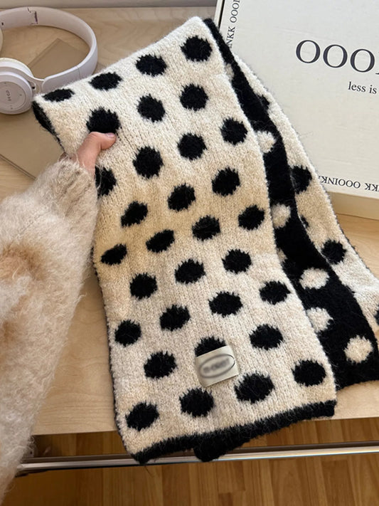 Sarah Express Women's Polka Dot Knitted Scarf
