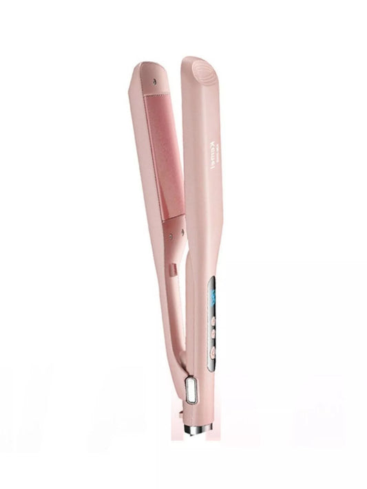 Sarah Express Adjustable Temperature Control Hair Straightener - Multi-Speed Professional Styling Tool Pink European plug
