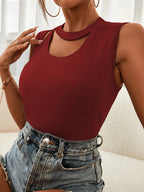 Sarah Express Women's Cutout Sleeveless Tank Top