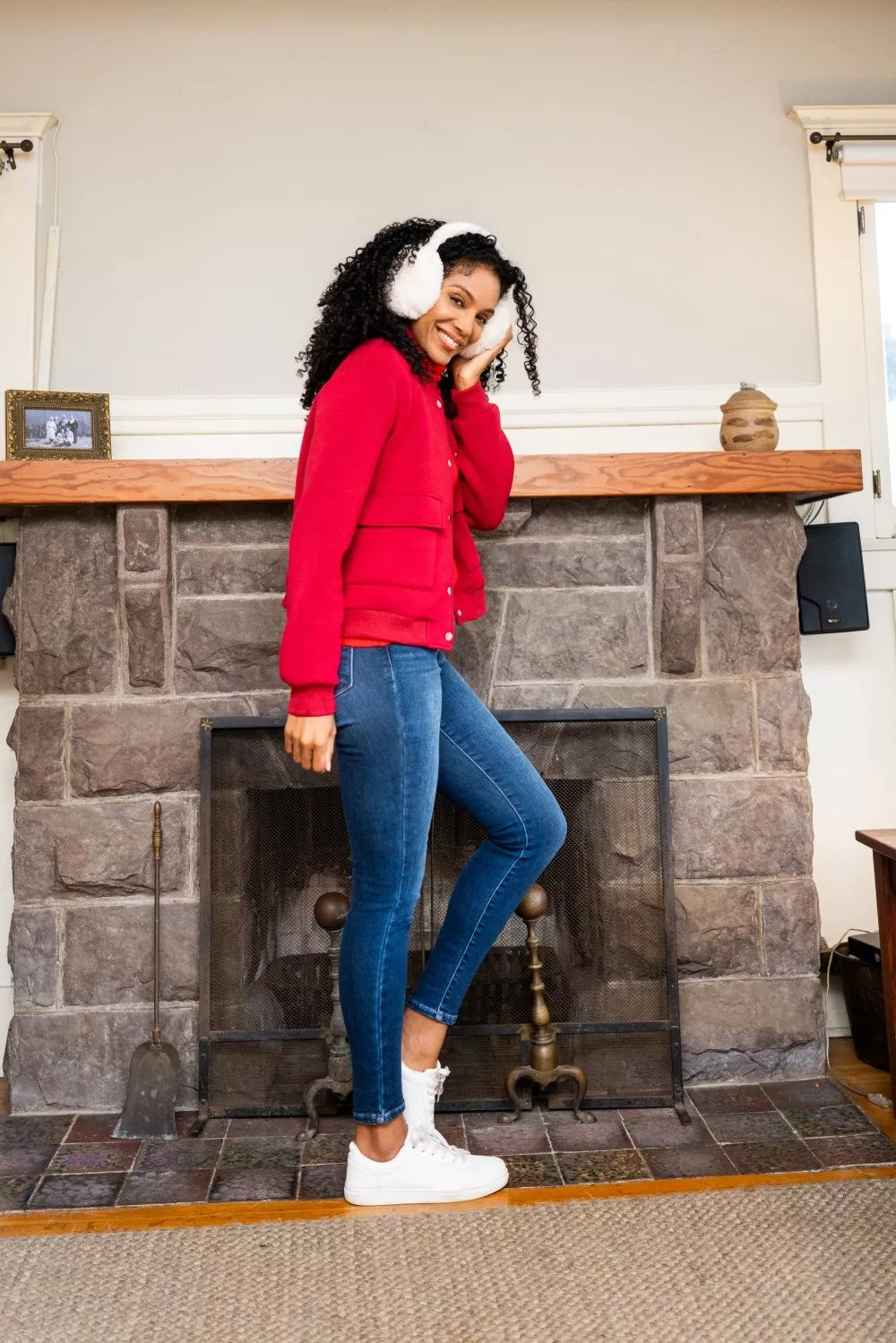 Sarah Express Women's Washed Thermal Skinny Jeans Plus Size