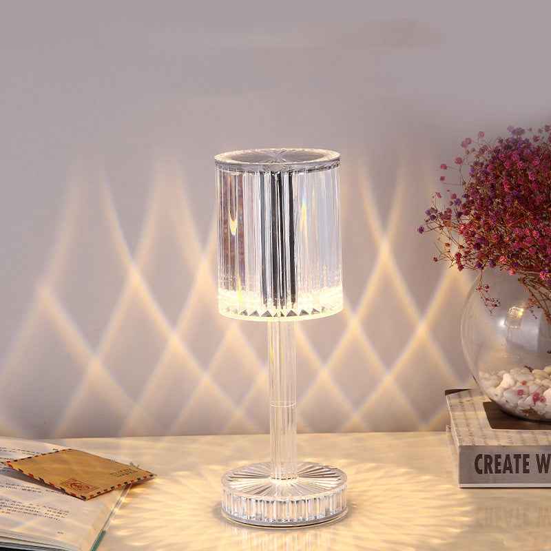 Sarah Express Crystal Diamond Table Lamp - Touch Dimmable LED Night Light for Bedroom
