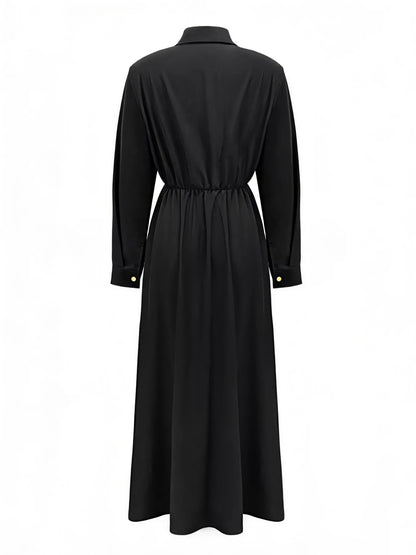 Sarah Express Women's Button Front Long Sleeve Maxi Dress